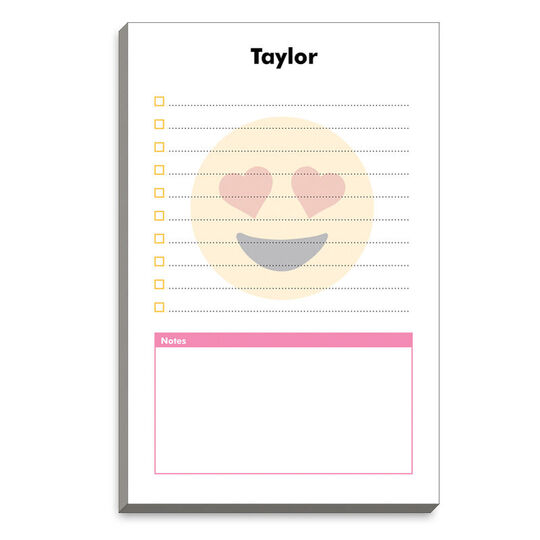 Emoji Heart Eyes Lined Notepads